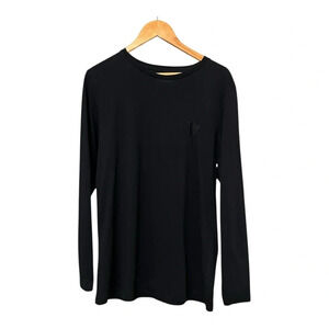 Inimigo Classic Embroidery Heart Black Long Sleeves Shirts